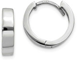 Image of 10mm 14K White Gold Hinged Hoop Earrings TM623