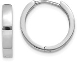 Image of 11mm 14K White Gold Hinged Hoop Earrings TM625
