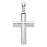 Image of 14K White Gold Hollow Cross Pendant