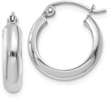 Image of 19mm 14K White Gold Hoop Earrings TF573