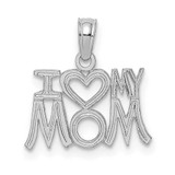 Image of 14K White Gold I Heart My Mom Pendant
