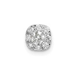 Image of 14K White Gold Lab Grown Diamond SI1/SI2, G H I, Cushion Halo Pendant PM6636-025-WLG