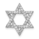 Image of 14k White Gold Lab Grown Diamond SI1/SI2, G H I, Star of David Slide Pendant