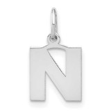 Image of 14K White Gold Letter N Initial Charm XNA1337W/N
