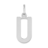 Image of 14K White Gold Letter U Initial Charm XNA1336W/U