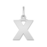 Image of 14K White Gold Letter X Initial Charm XNA1337W/X