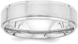 Image of 14K White Gold Light Comfort Fit Fancy Band Ring WB112L