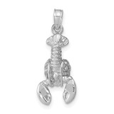 Image of 14K White Gold Lobster Pendant