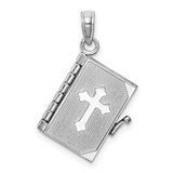 Image of 14K White Gold Lords Prayer Bible Pendant