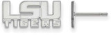 Image of 14K White Gold Louisiana State University X-Small Post Earrings LogoArt 4W083LSU