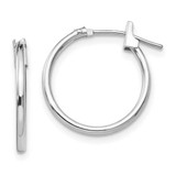 Image of 15mm 14K White Gold Madi K 1.25mm Hoop Earrings SE229