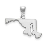 Image of 14K White Gold Maryland State Pendant