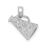 Image of 14K White Gold Megaphone with Handle Pendant