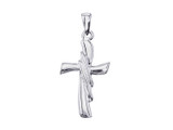 Image of 14K White Gold Modern Cross Pendant (Chain NOT included)
