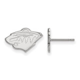 14K White Gold NHL Minnesota Wild X-Small Post Earrings by LogoArt