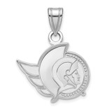 14K White Gold NHL Ottawa Senators Small Pendant by LogoArt