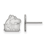 14K White Gold Northern Illinois University X-Small Post Earrings by LogoArt
