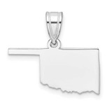 Image of 14K White Gold Oklahoma State Pendant