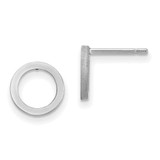 Image of 9mm 14K White Gold Open Circle Stud Earrings