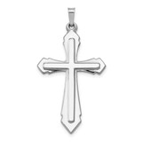 Image of 14K White Gold Polished & Satin Cross Pendant XR1619