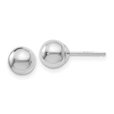 Image of 6mm 14K White Gold Polished 6mm Ball Stud Post Earrings 277163
