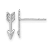 Image of 11.5mm 14K White Gold Polished Arrow Stud Post Earrings