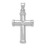 Image of 14K White Gold Polished Cross Pendant D3174