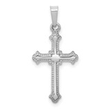 Image of 14K White Gold Polished Cross Pendant XR1591