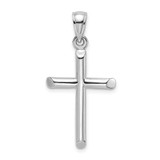 Image of 14K White Gold Polished Cylinder Cross Pendant K8395W