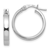 Image of 19.75mm 14K White Gold Polished Hoop Earrings LE1346