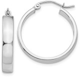 Image of 22mm 14K White Gold Polished Hoop Earrings TE557
