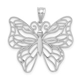 Image of 14K White Gold Polished Large Butterfly Pendant