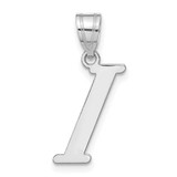 Image of 14K White Gold Polished Letter I Initial Pendant