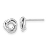 Image of 8mm 14K White Gold Polished Love Knot Stud Post Earrings TL1078W