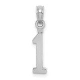 Image of 14K White Gold Polished Number 1 Pendant