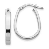 Image of 21mm 14K White Gold Polished U-Shape Hoop Earrings
