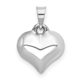 Image of 14K White Gold Puffed Heart Pendant K2501