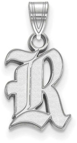 Image of 14K White Gold Rice University Small Pendant by LogoArt (4W001WMR)