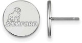 Image of 14K White Gold Samford University Small Post Earrings by LogoArt