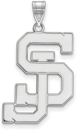 Image of 14K White Gold San Jose State University XL Pendant by LogoArt