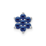 Image of 14k White Gold Sapphire Floral Slide Pendant