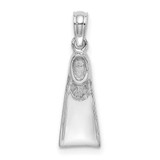 Image of 14K White Gold Scuba Flipper Pendant