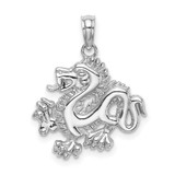 Image of 14K White Gold Small Dragon Pendant C2379W