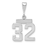 Image of 14K White Gold Small Polished Number 32 Pendant