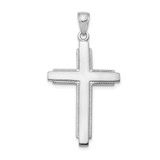 Image of 14K White Gold Solid Cross Pendant