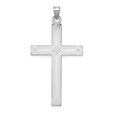 Image of 14K White Gold Solid Cross Pendant XWR31