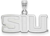 Image of 14K White Gold Southern Illinois University Small Pendant by LogoArt (4W002SIU)