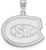 Image of 14K White Gold St. Cloud State Large Pendant by LogoArt (4W002STC)