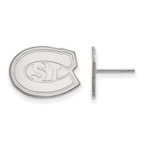 14K White Gold St. Cloud State Small Post Earrings by LogoArt