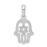 Image of 14K White Gold Star Of David Chamseh Pendant